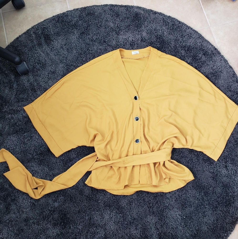 Kimono top with wrap tie